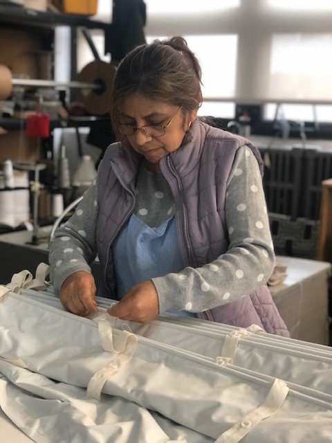 A woman working in the factory